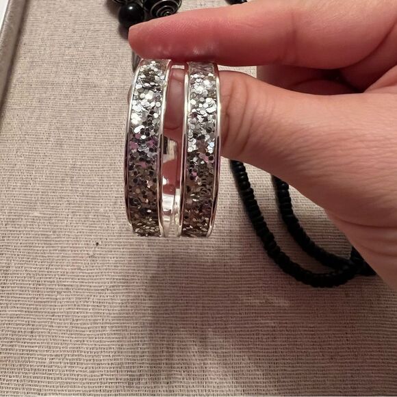 Vintage Jewelry Bundle Lot Black Silver - Picture 7 of 7